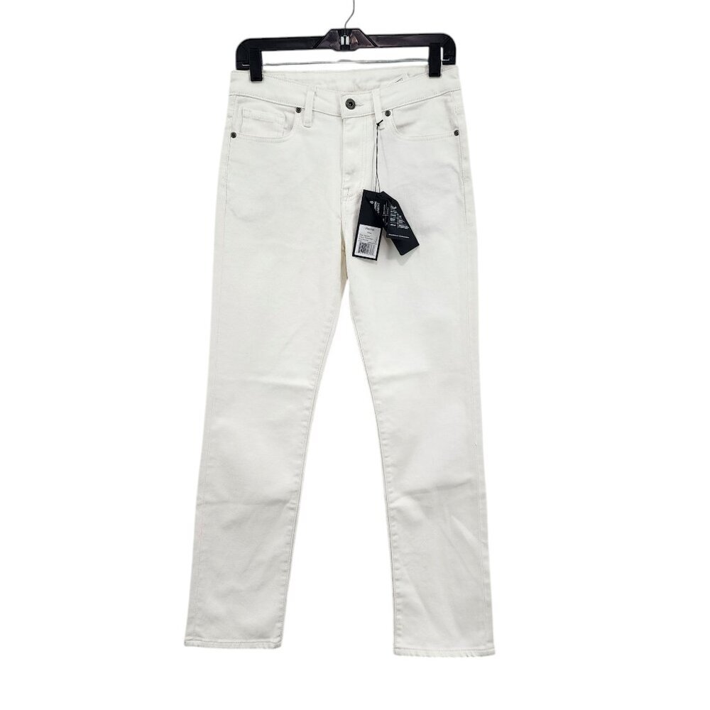 Outland Denim Women's Rachel Low Rise Relaxed White Jeans Sz 25